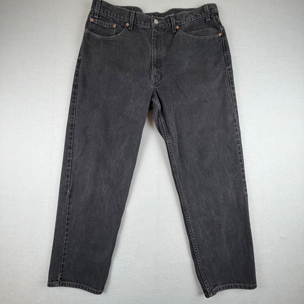 VTG Levis 550 Mens 38x30 Black Relaxed Taper Denim Jeans Y2K